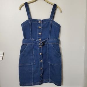 Divided H&M | Denium Dress with Pockets, Buttons & Belt